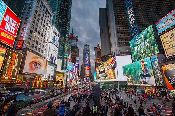 Tourist Places: Times Square, New York City