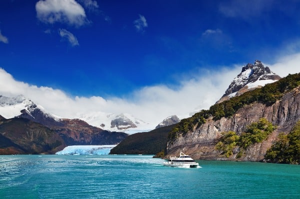 Cruise ship at Argentino Lake, Argentinian Patagonia